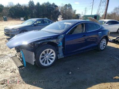 2016 Tesla MODEL S, синий — VIN 5YJSA1E20GF153723, Copart