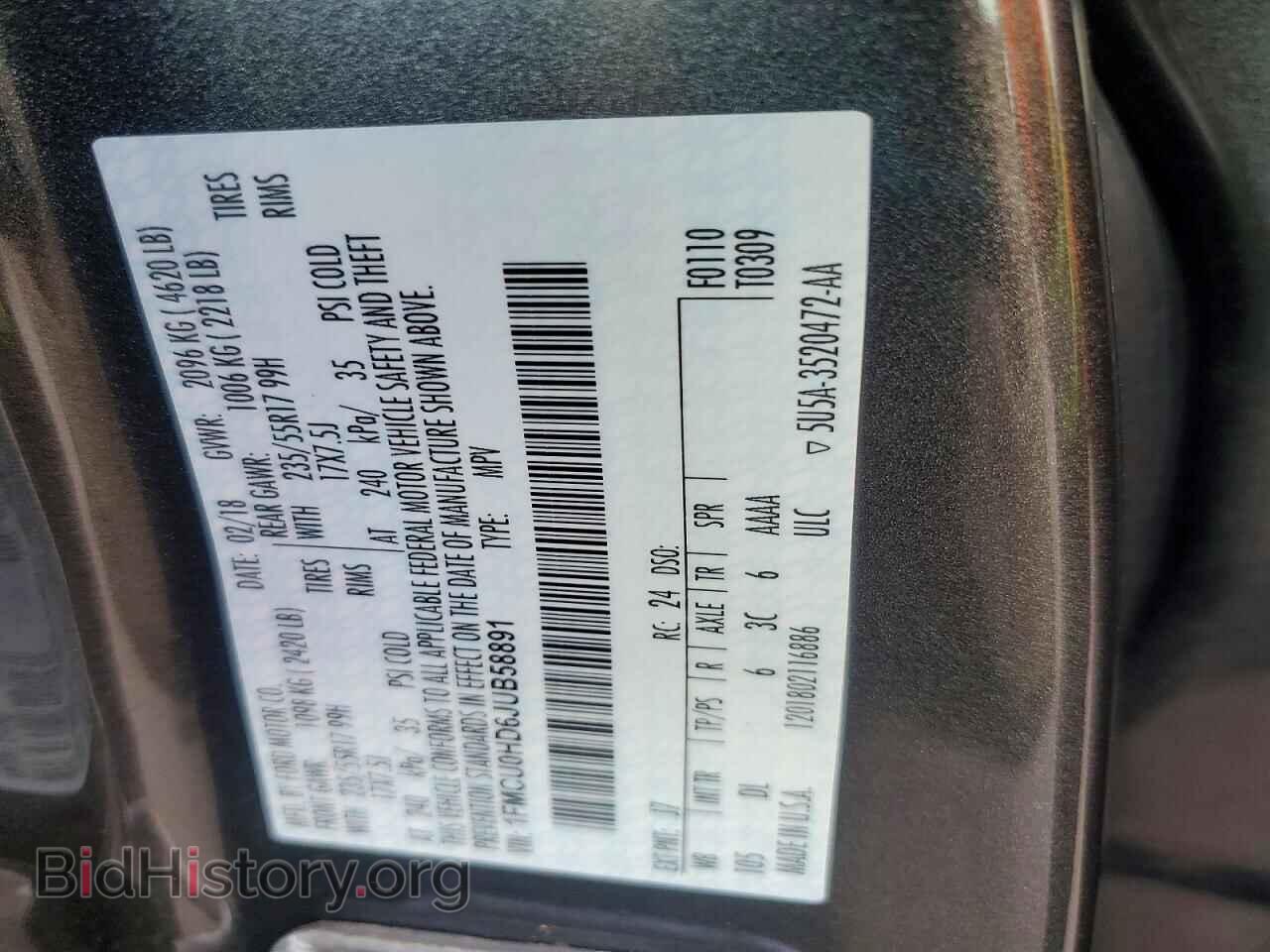 2018 FORD ESCAPE - VIN: 1FMCU0HD6JUB58891 - Фото 13