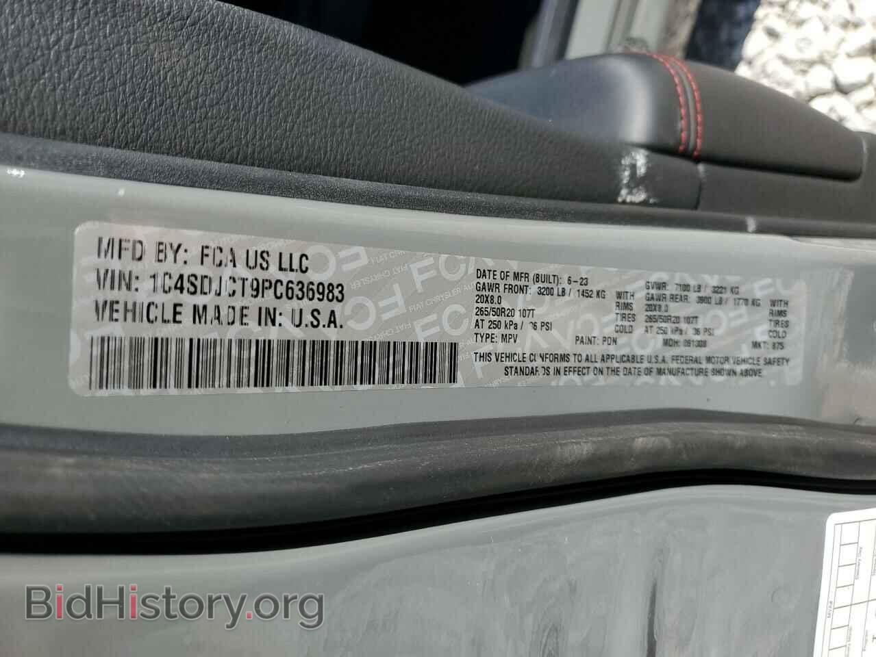 2023 DODGE DURANGO - VIN: 1C4SDJCT9PC636983 - Фото 14