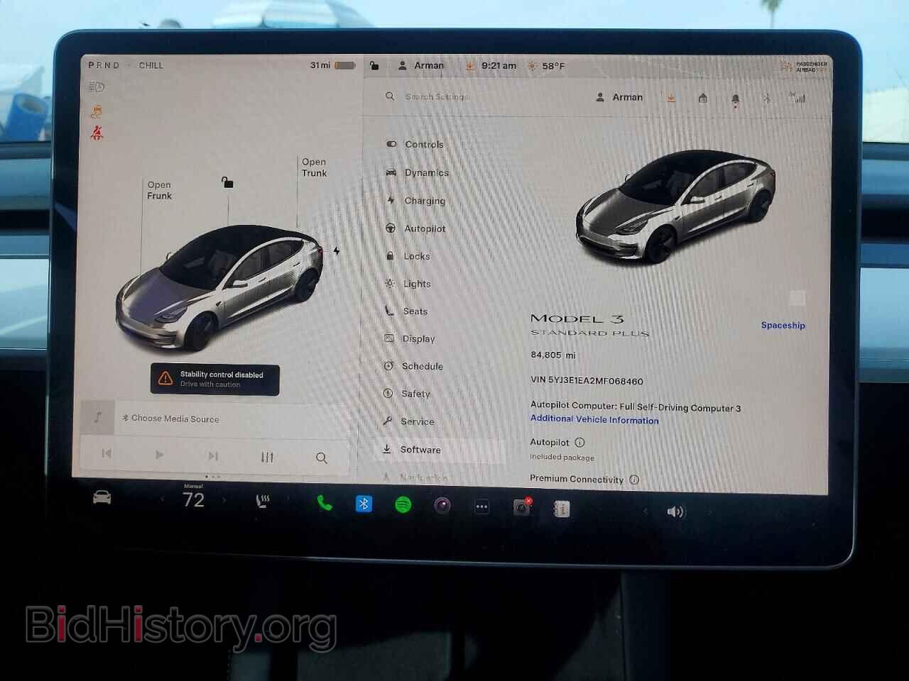 2021 TESLA MODEL 3 - VIN: 5YJ3E1EA2MF068460 - Photo 9