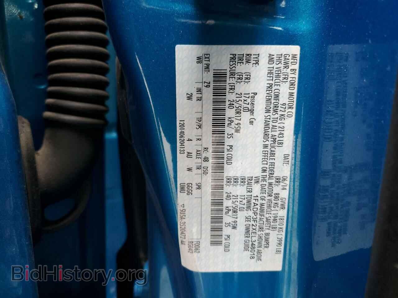 2014 FORD FOCUS - VIN: 1FADP3F2XEL348018 - Фото 12