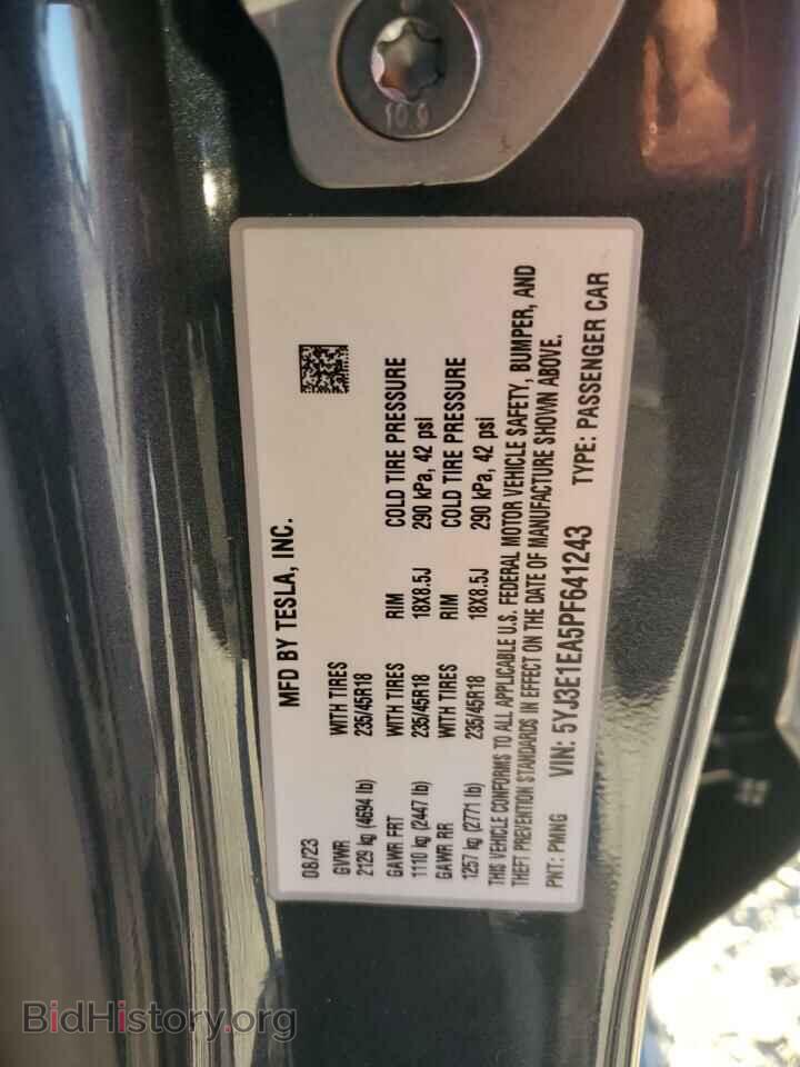 2023 TESLA MODEL 3 - VIN: 5YJ3E1EA5PF641243 - Фото 13