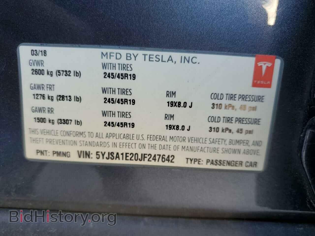 2018 TESLA MODEL S - VIN: 5YJSA1E20JF247642 - Photo 13