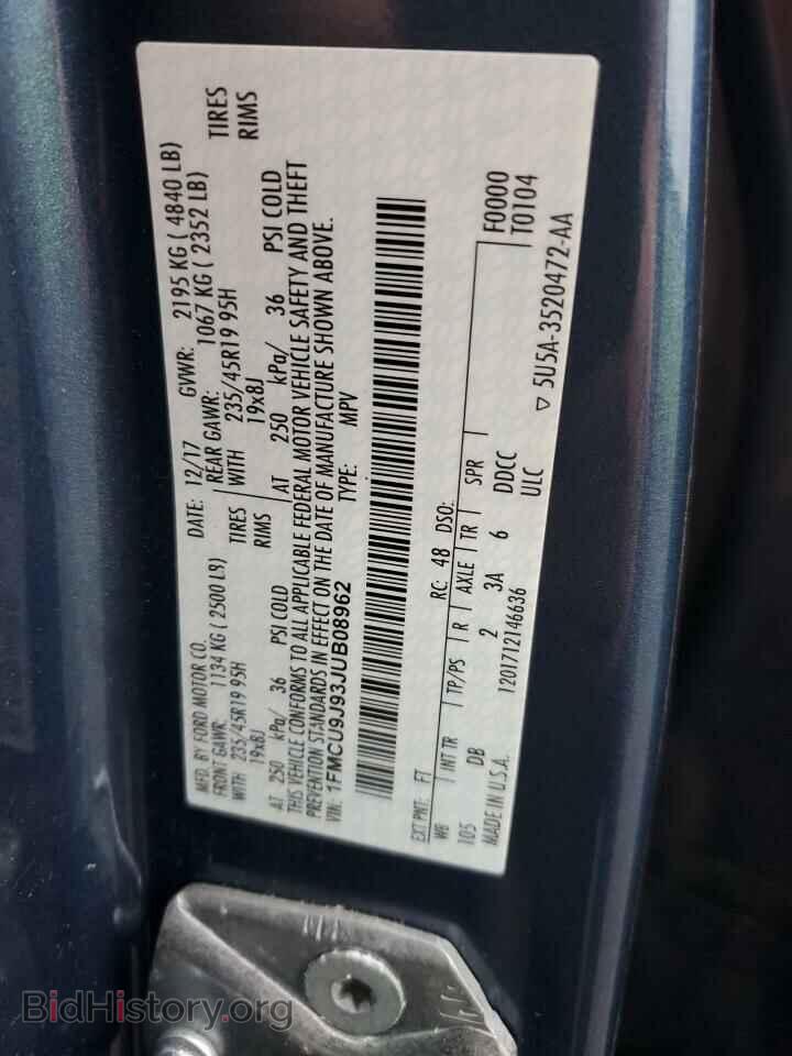 2018 FORD ESCAPE - VIN: 1FMCU9J93JUB08962 - Фото 13