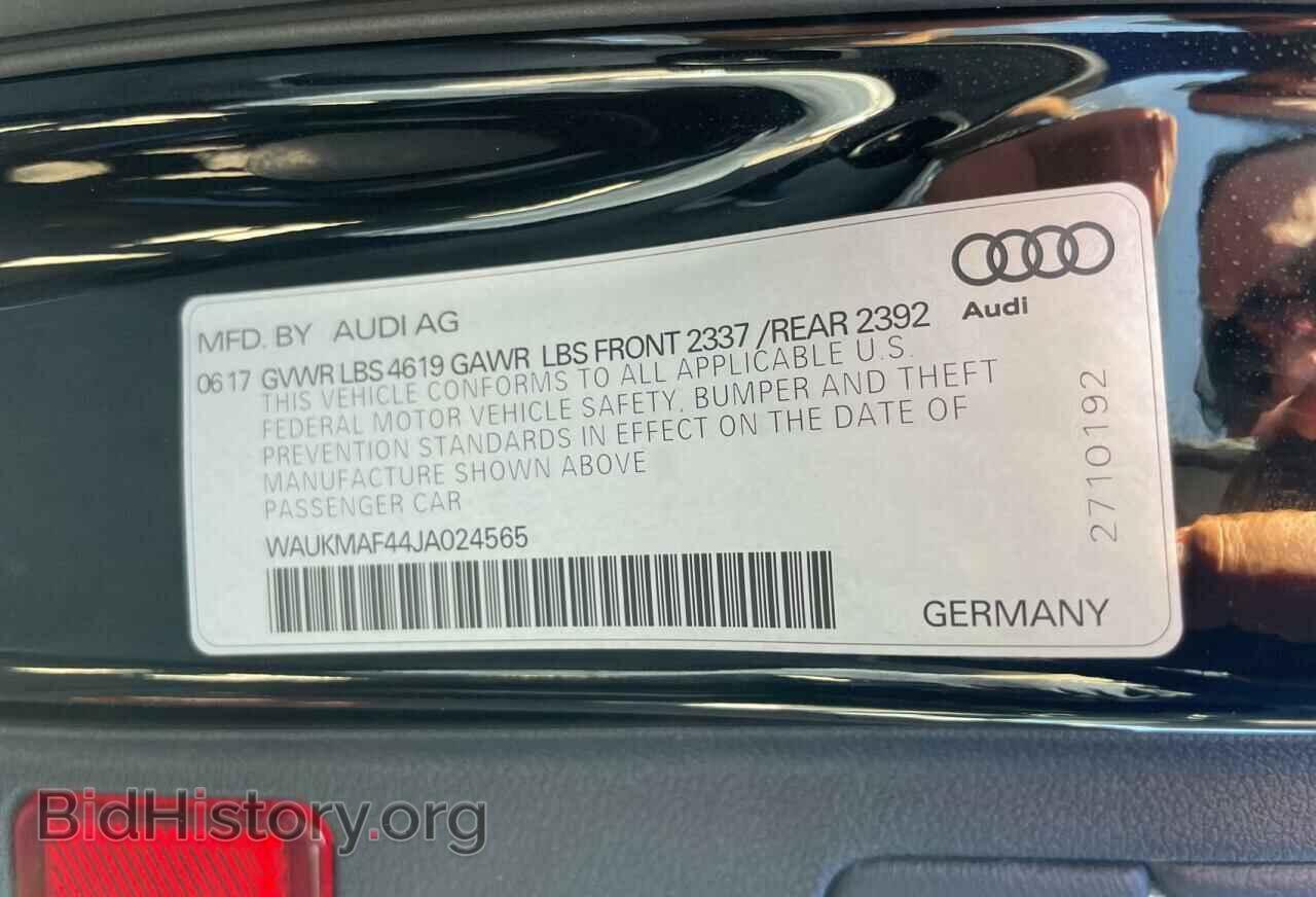 2018 AUDI A4 - VIN: WAUKMAF44JA024565 - Фото 10