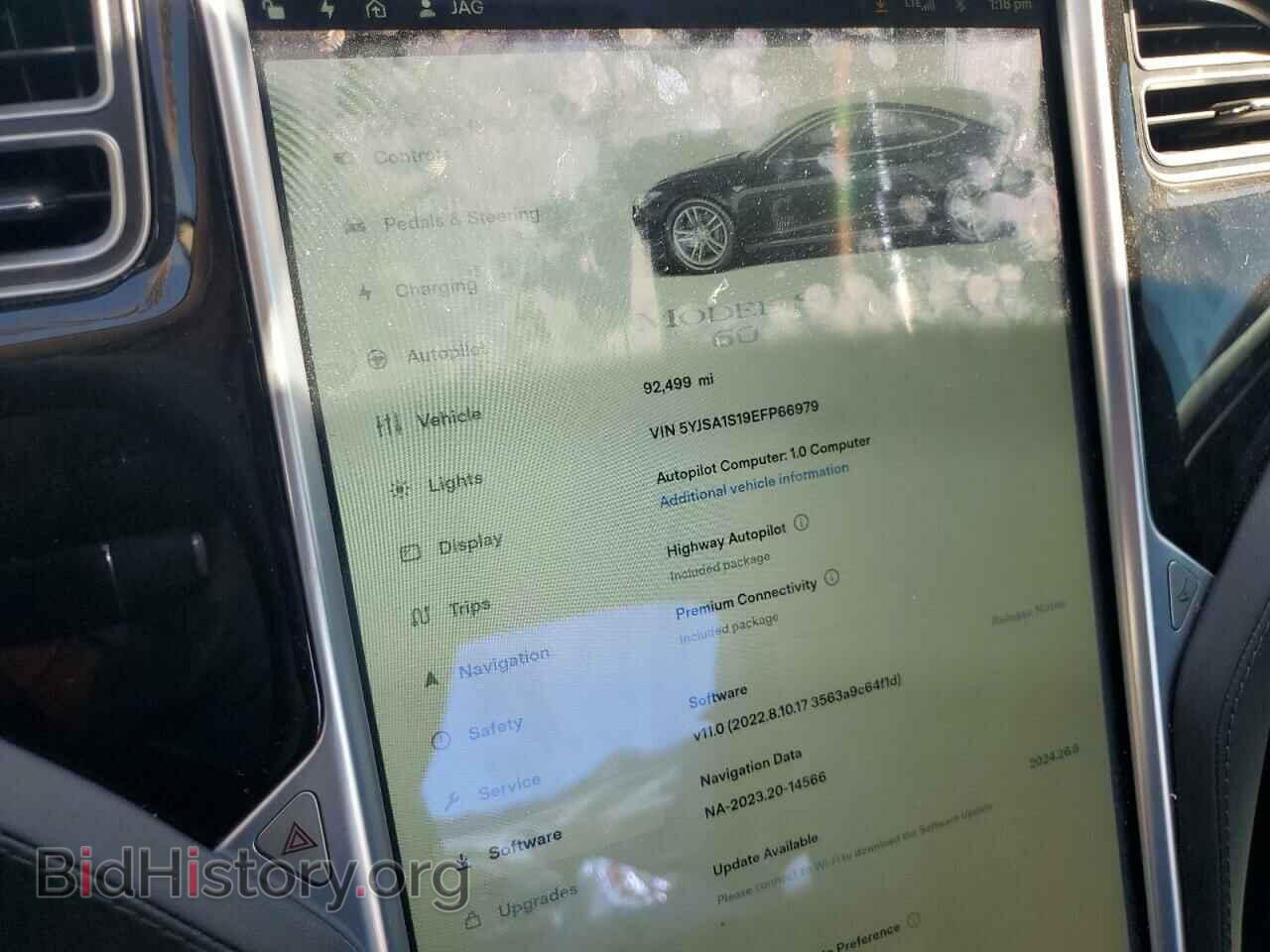 2014 TESLA MODEL S - VIN: 5YJSA1S19EFP66979 - Photo 9