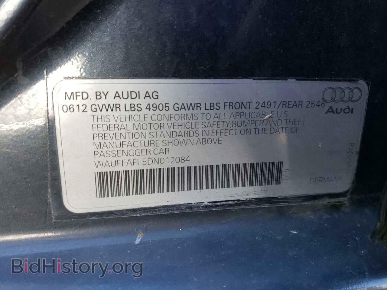 2013 AUDI A4 - VIN: WAUFFAFL5DN012084 - Photo 12