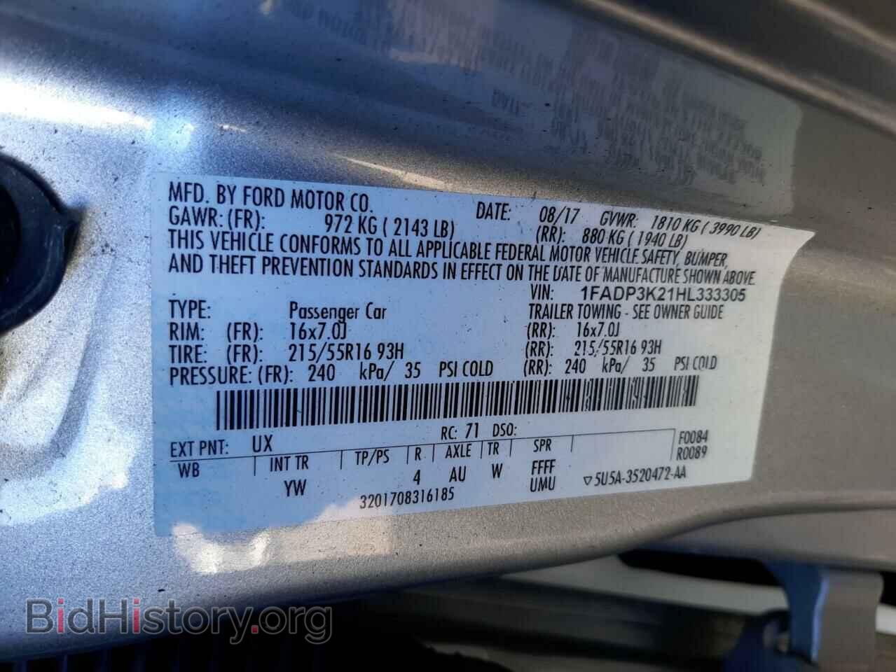 2017 FORD FOCUS - VIN: 1FADP3K21HL333305 - Фото 13
