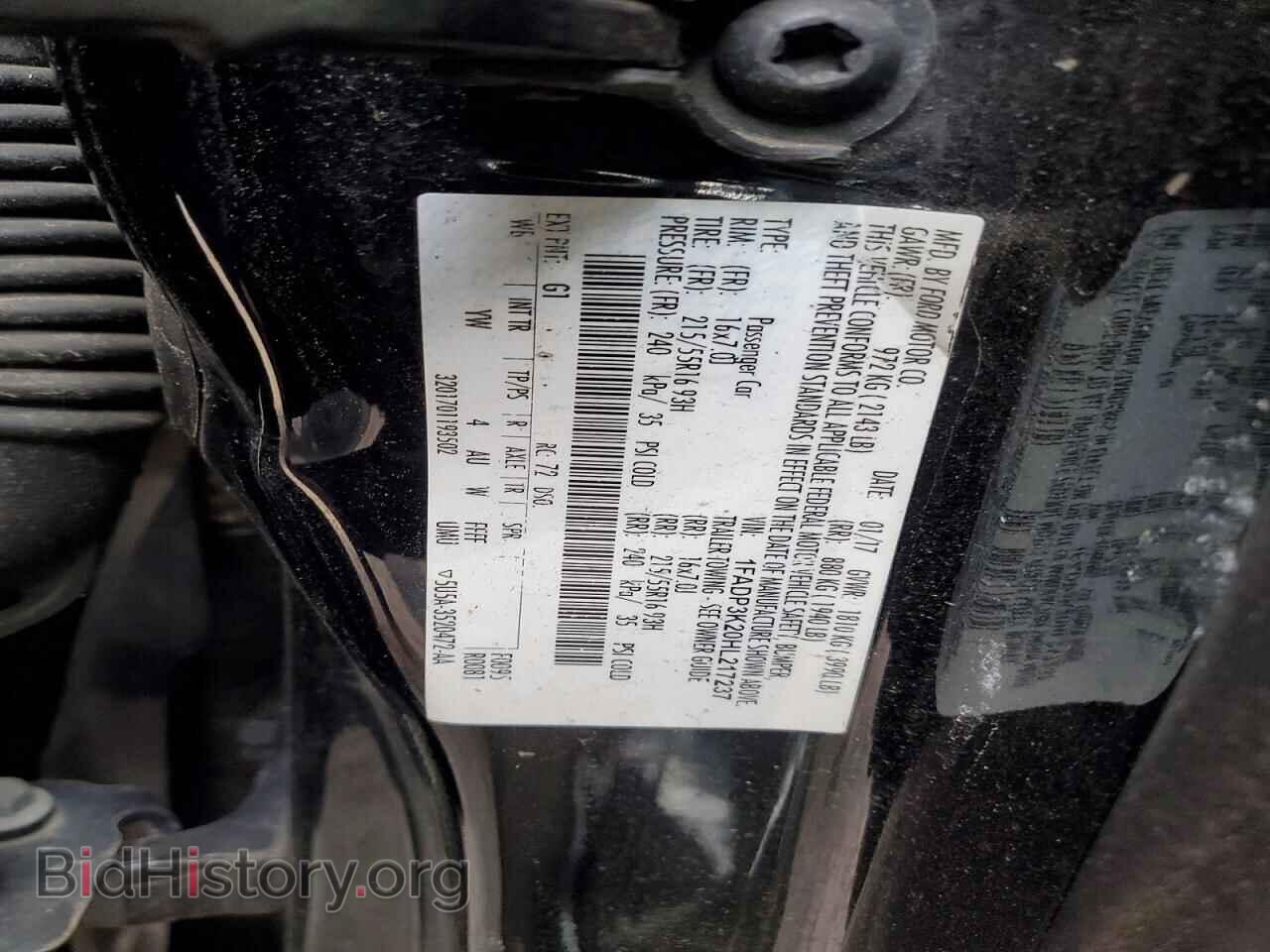 2017 FORD FOCUS - VIN: 1FADP3K20HL217237 - Фото 12