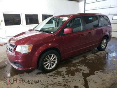 2014 Dodge CARAVAN Grand Cara, red — VIN 2C4RDGCG3ER387833, Copart