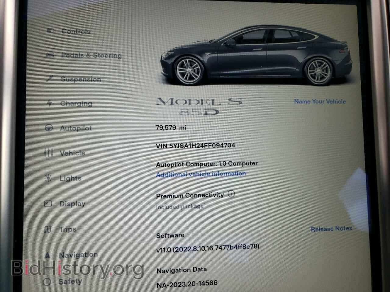 2015 TESLA MODEL S - VIN: 5YJSA1H24FF094704 - Фото 9