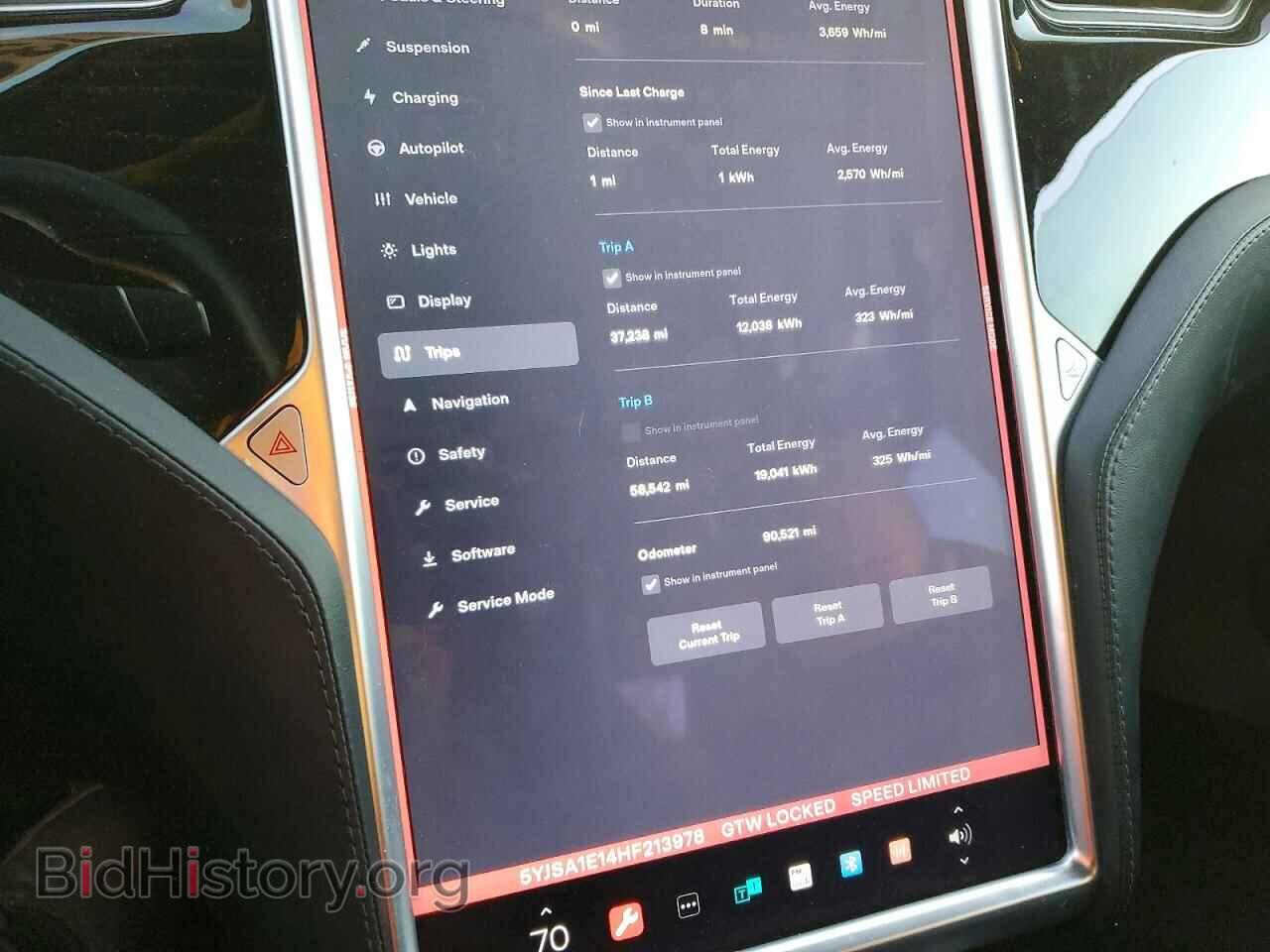 2017 TESLA MODEL S - VIN: 5YJSA1E14HF213978 - Photo 9