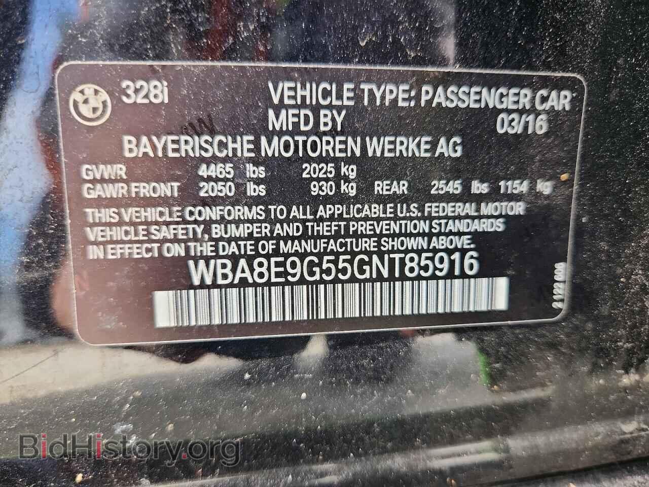 2016 BMW 3 SERIES - VIN: WBA8E9G55GNT85916 - Фото 12