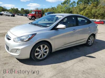2012 Hyundai ACCENT GLS, silver — VIN KMHCU4AE2CU097553, Copart