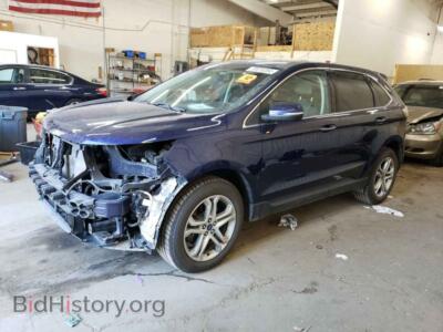 2016 Ford EDGE Titanium, blue — VIN 2FMPK4K85GBB78512, Copart