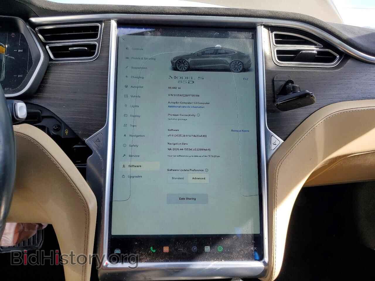 2015 TESLA MODEL S - VIN: 5YJSA1E26FF101799 - Фото 9
