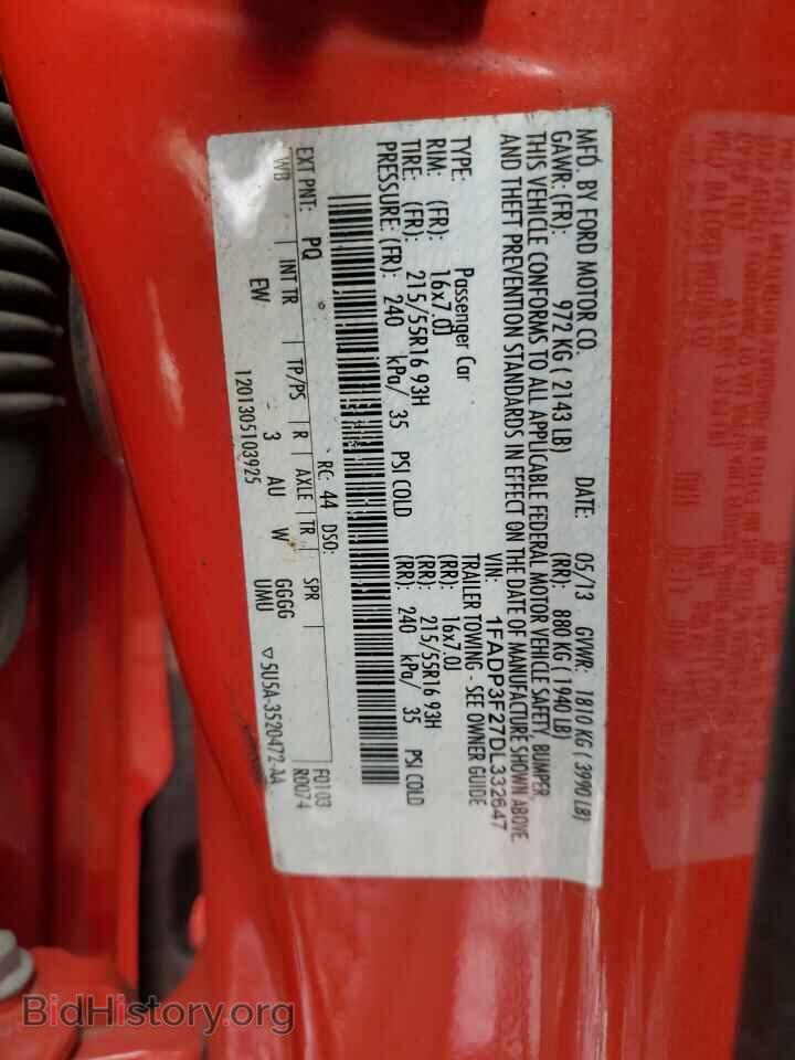 2013 FORD ALL Models - VIN: 1FADP3F27DL332647 - Фото 13
