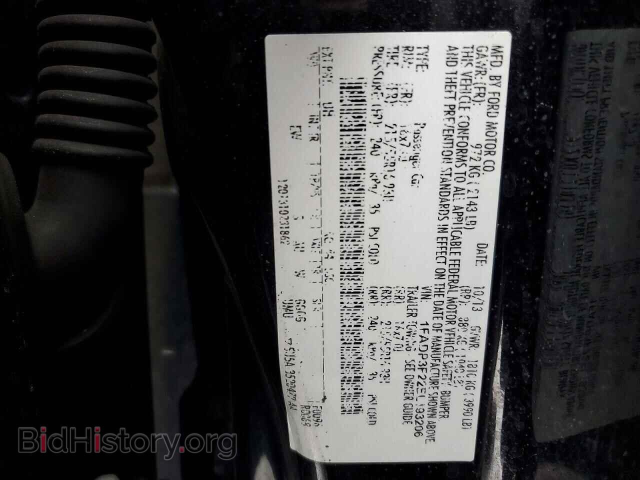 2014 FORD FOCUS - VIN: 1FADP3F22EL193206 - Фото 12