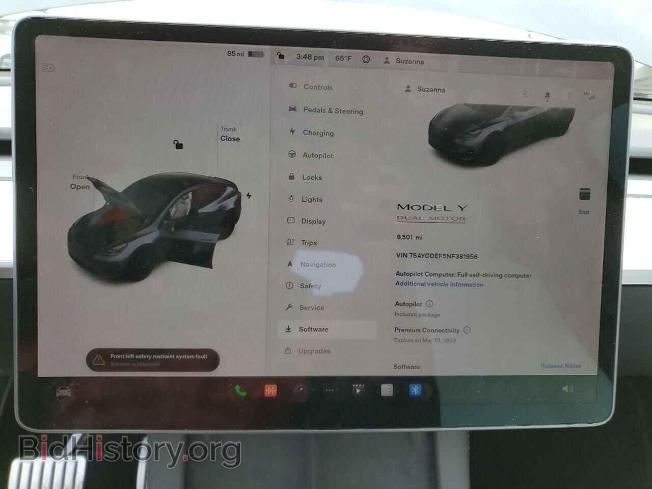 2022 TESLA MODEL Y - VIN: 7SAYGDEF5NF381956 - Фото 9