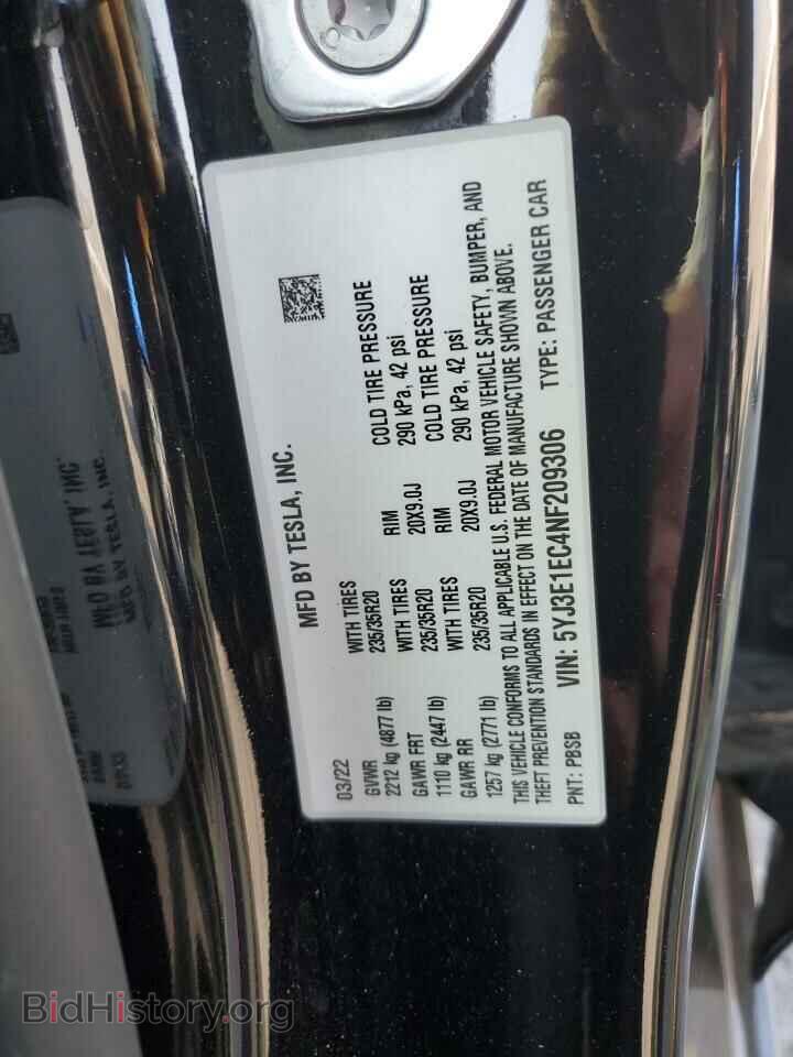 2022 TESLA MODEL 3 - VIN: 5YJ3E1EC4NF209306 - Photo 13