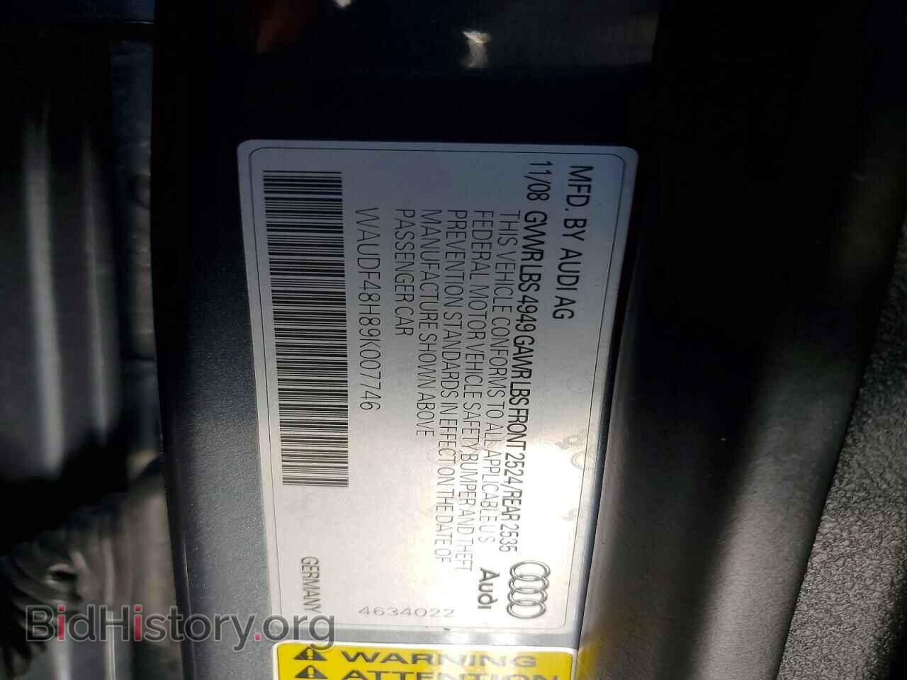 2009 AUDI A4 - VIN: WAUDF48H89K007746 - Фото 13