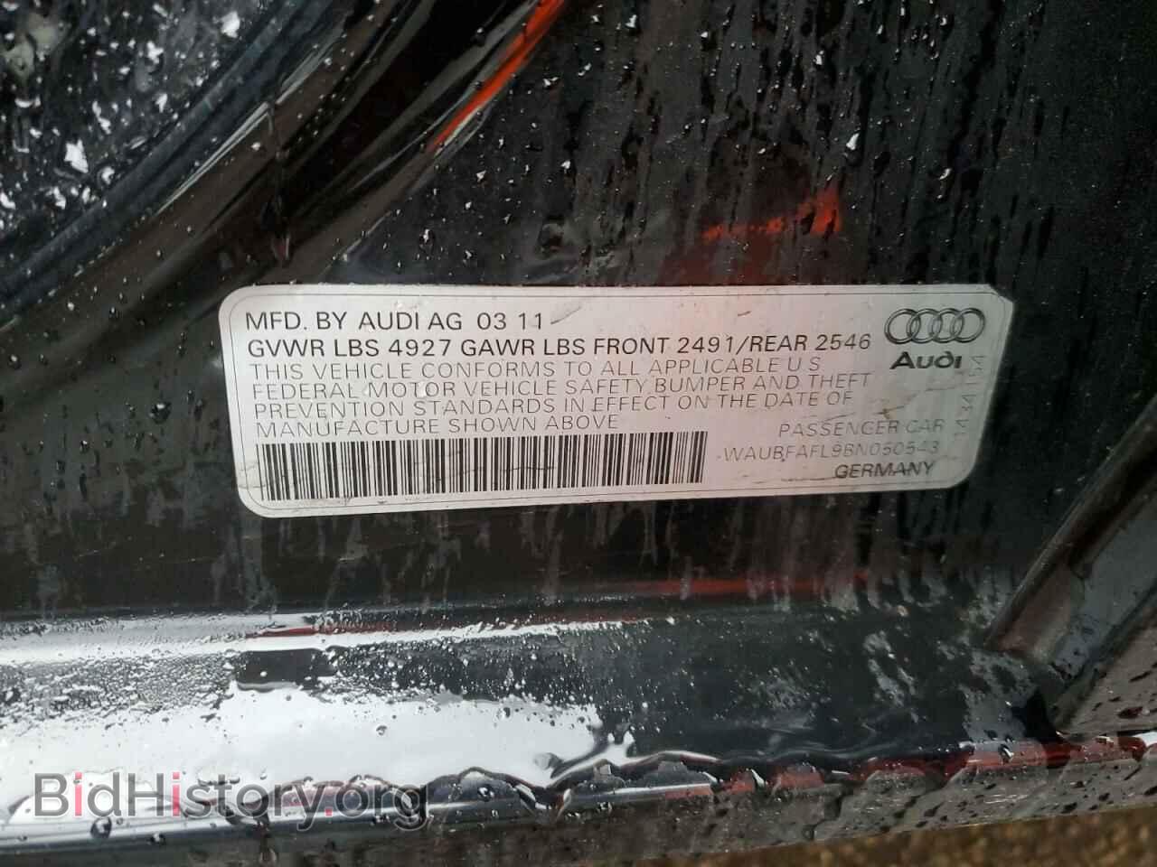 2011 AUDI A4 - VIN: WAUBFAFL9BN050543 - Фото 12