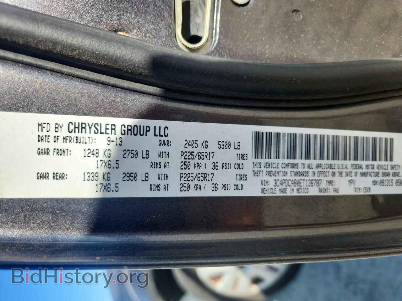 2014 DODGE JOURNEY - VIN: 3C4PDCAB0ET136787 - Photo 13