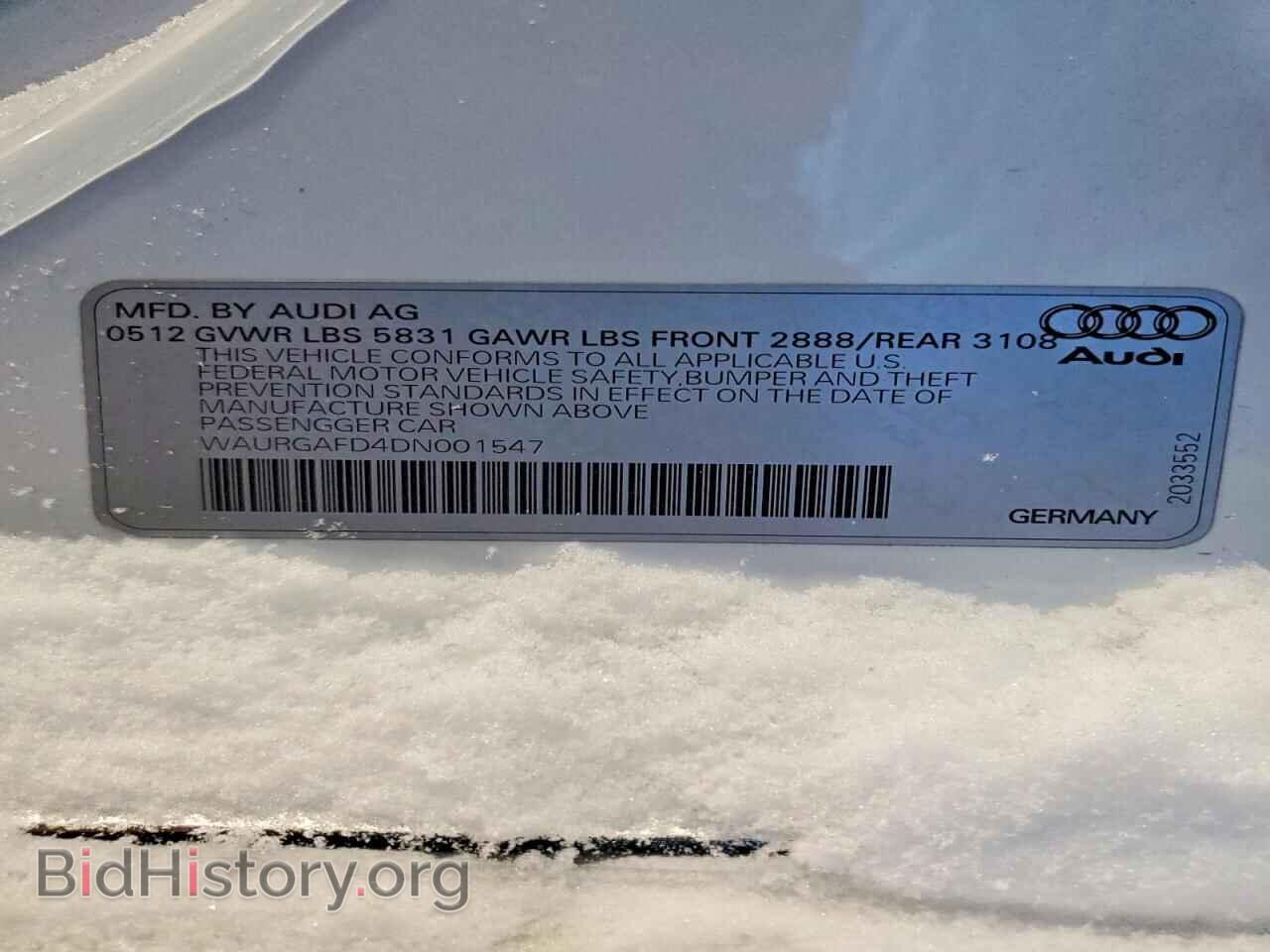 2013 AUDI A8 - VIN: WAURGAFD4DN001547 - Фото 12