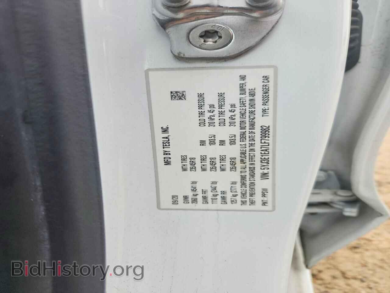 2020 TESLA MODEL 3 - VIN: 5YJ3E1EA7LF799982 - Photo 13