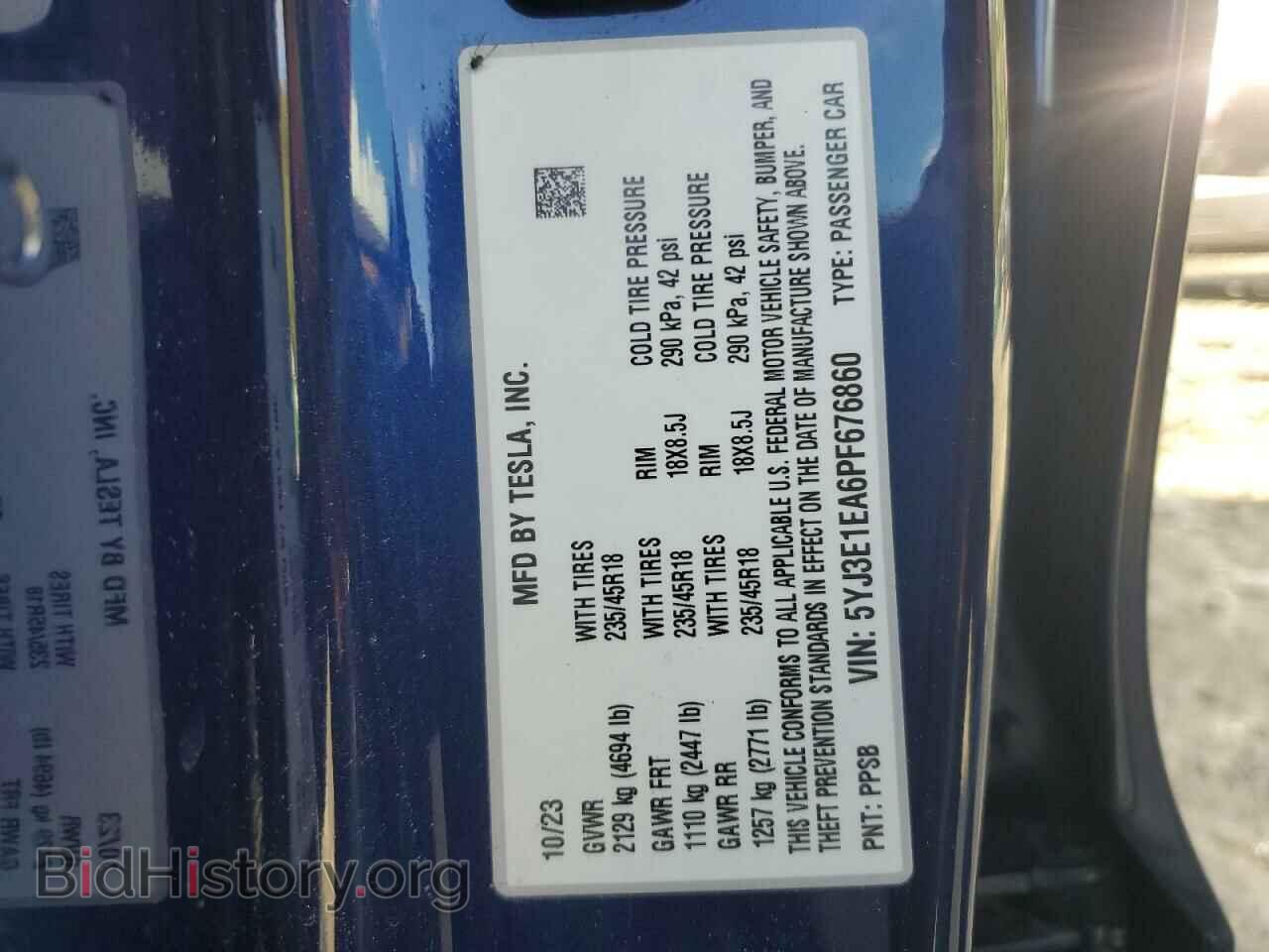 2023 TESLA MODEL 3 - VIN: 5YJ3E1EA6PF676860 - Фото 12