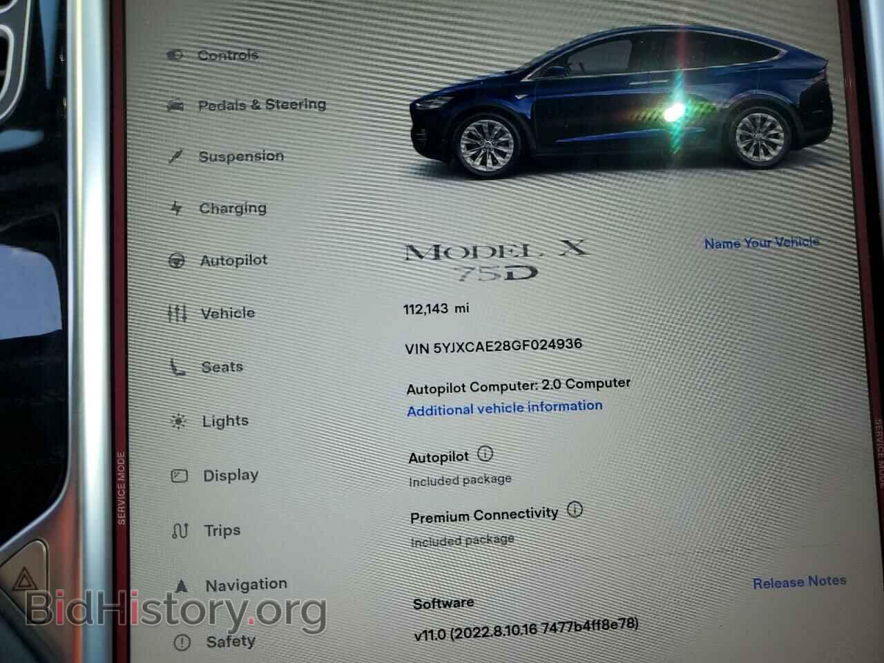 2016 TESLA MODEL X - VIN: 5YJXCAE28GF024936 - Photo 9