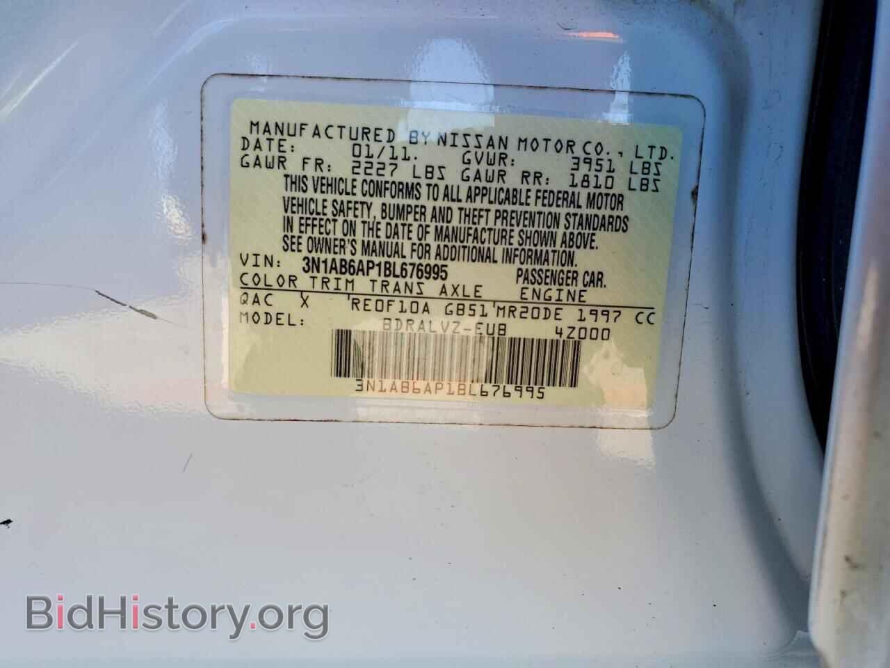 2011 NISSAN SENTRA - VIN: 3N1AB6AP1BL676995 - Фото 13