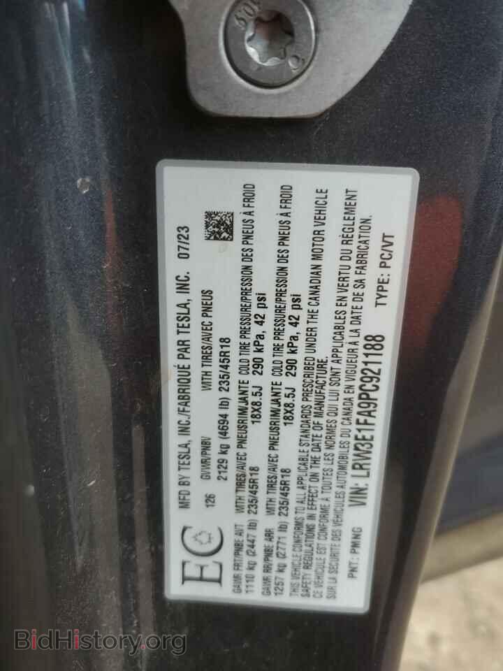 2023 TESLA MODEL 3 - VIN: LRW3E1FA9PC921188 - Photo 12