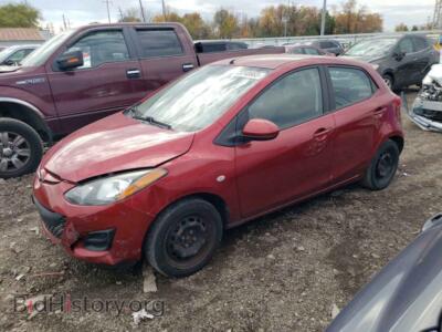 2014 Mazda 2 MAZDA2 SPO, красный — VIN JM1DE1KZ1E0181508, Copart