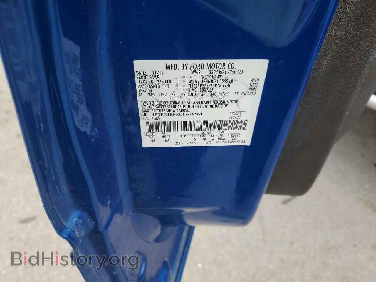 2013 FORD F-150 - VIN: 1FTFX1EFXDFA79561 - Фото 12