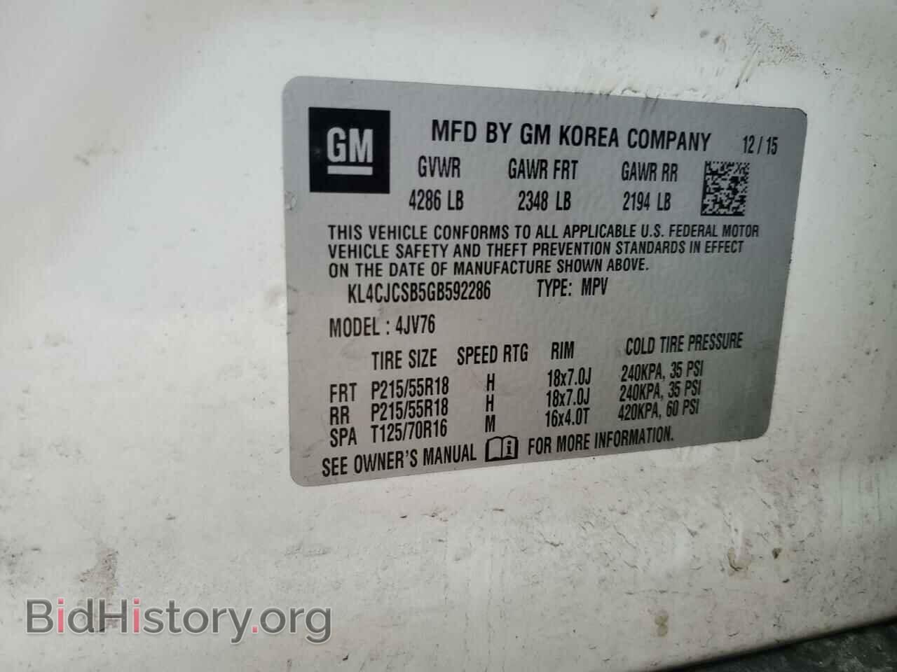 2016 BUICK ENCORE - VIN: KL4CJCSB5GB592286 - Photo 13