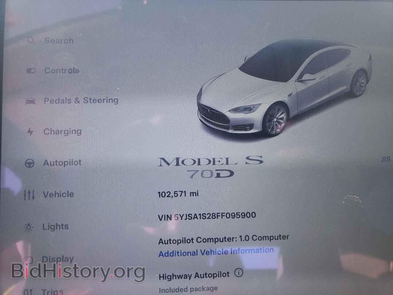 2015 TESLA MODEL S - VIN: 5YJSA1S28FF095900 - Photo 9