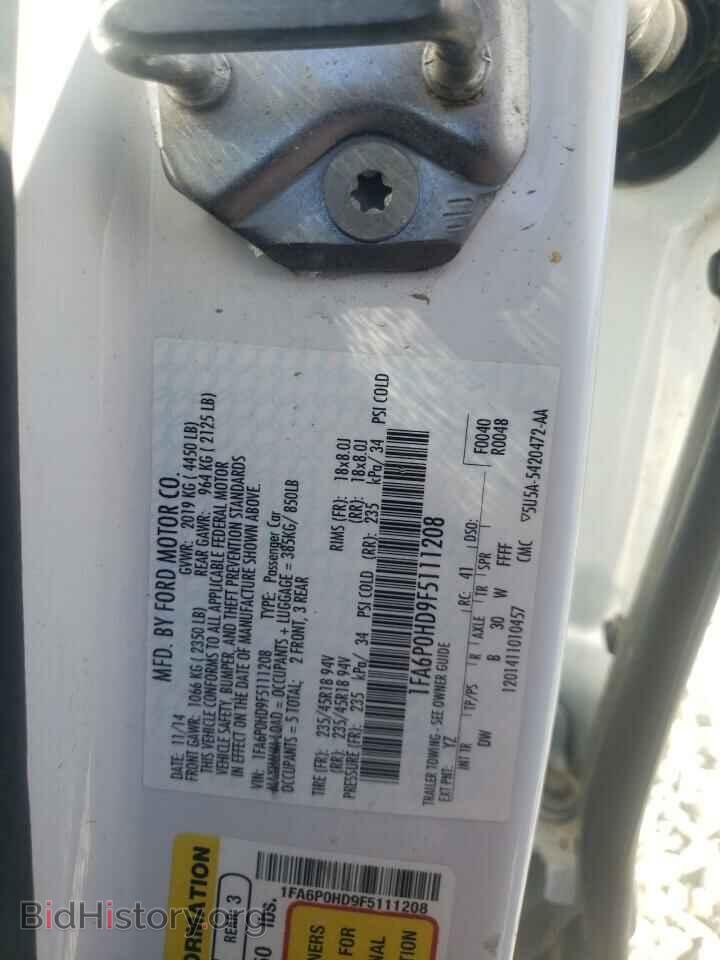 2015 FORD ALL Models - VIN: 1FA6P0HD9F5111208 - Фото 12