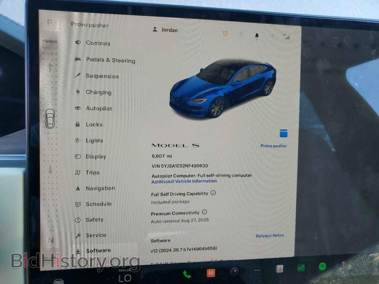 2022 TESLA MODEL S - VIN: 5YJSA1E52NF490630 - Photo 9