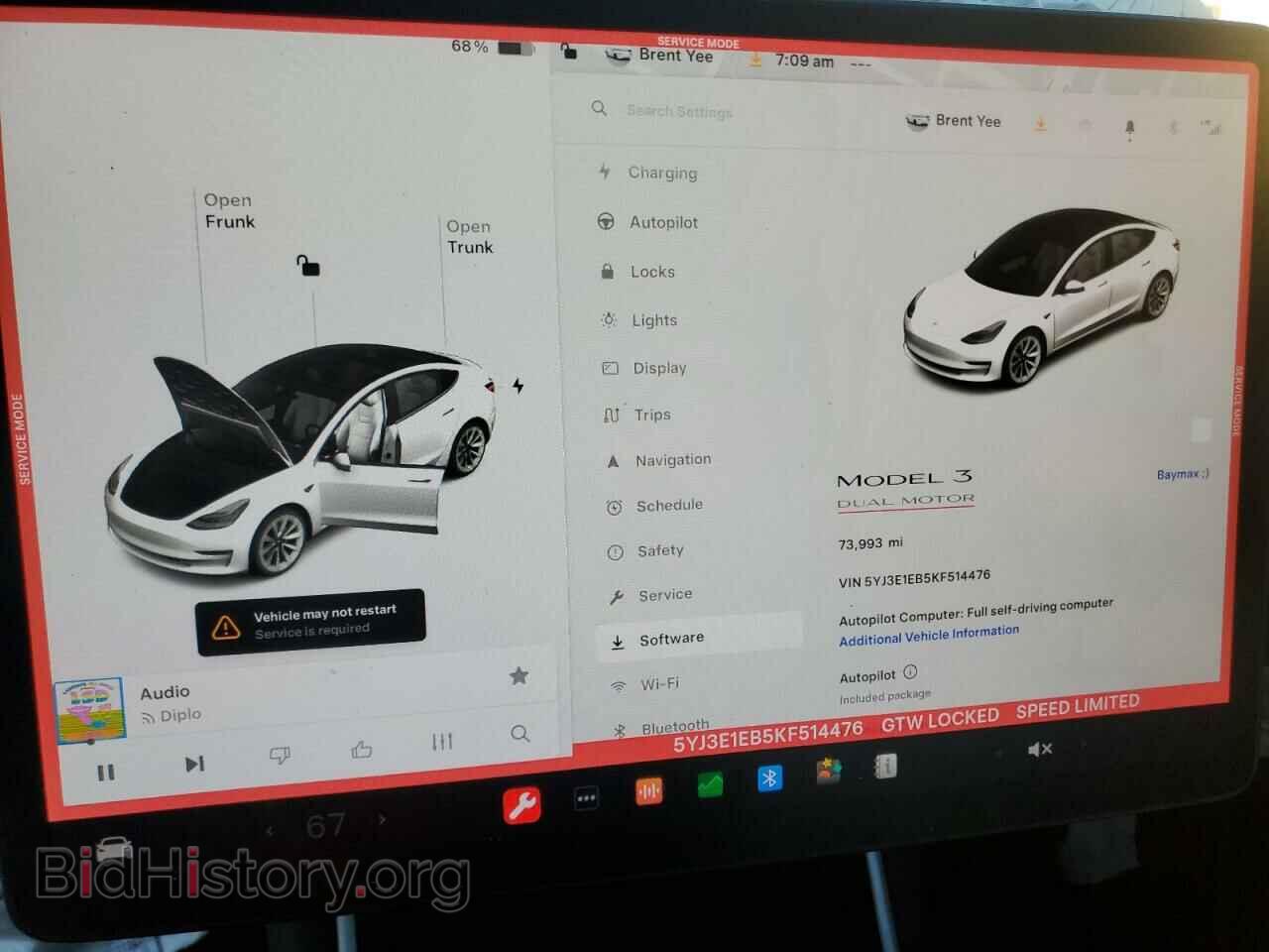 2019 TESLA MODEL 3 - VIN: 5YJ3E1EB5KF514476 - Фото 9
