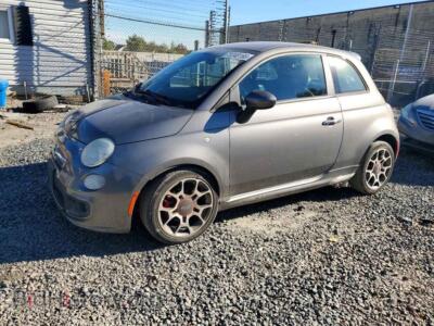 2012 Fiat 500 Sport, серебристый — VIN 3C3CFFBR5CT127090, Copart