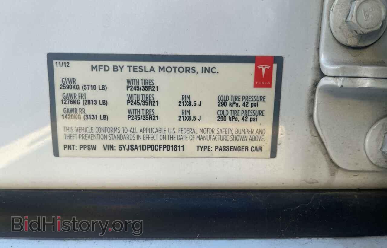 2012 TESLA MODEL S - VIN: 5YJSA1DP0CFP01811 - Photo 10
