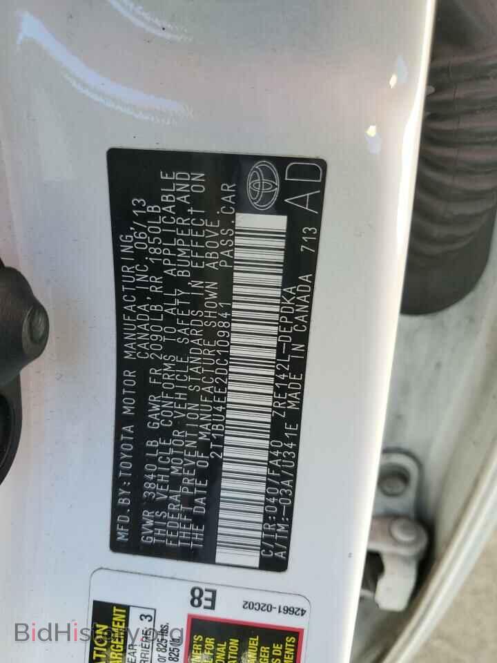 2013 TOYOTA COROLLA - VIN: 2T1BU4EE2DC109841 - Фото 12