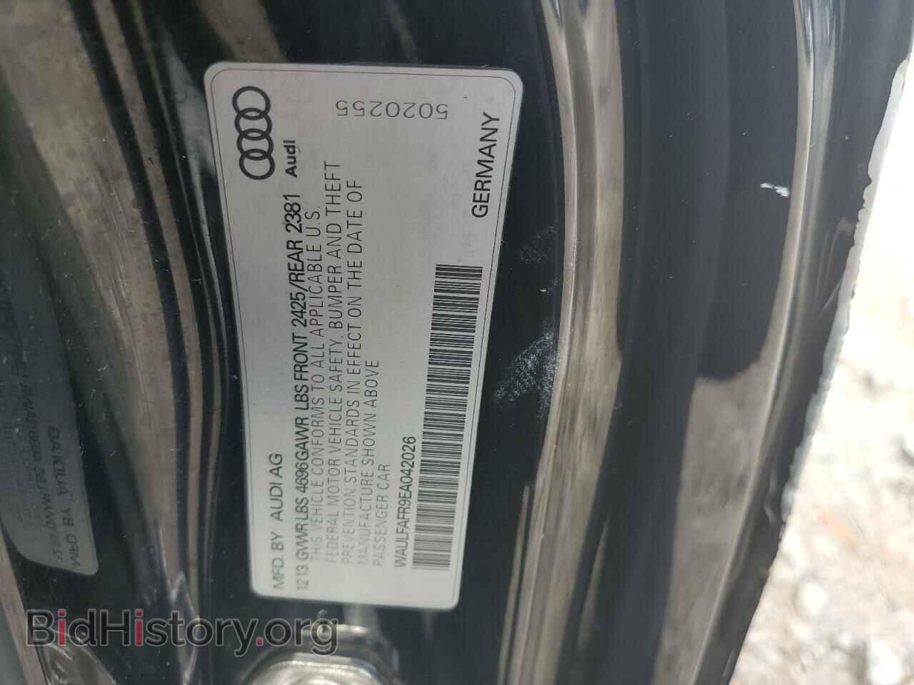 2014 AUDI A5 - VIN: WAULFAFR9EA042026 - Фото 12