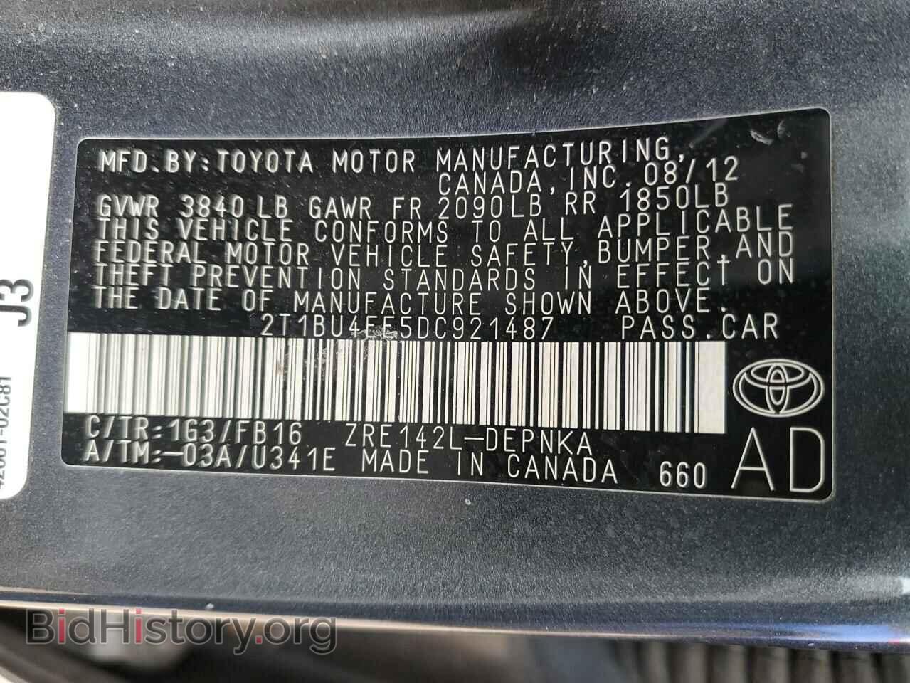 2013 TOYOTA COROLLA - VIN: 2T1BU4EE5DC921487 - Photo 12