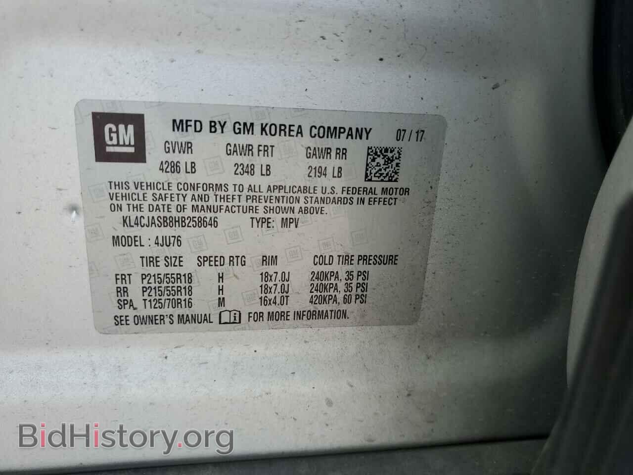2017 BUICK ENCORE - VIN: KL4CJASB8HB258646 - Photo 13