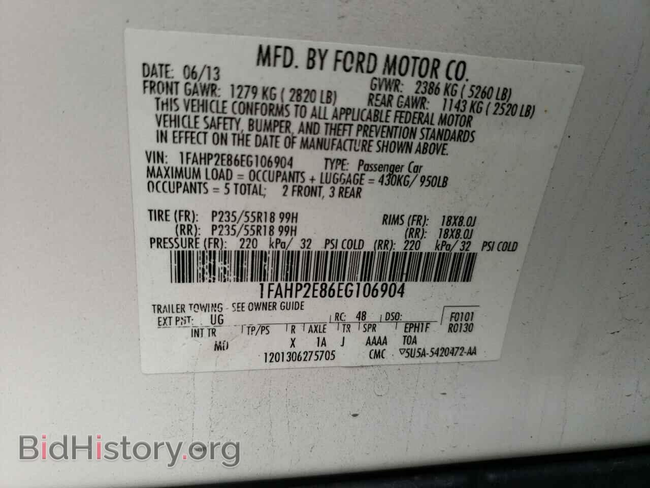 2014 FORD TAURUS - VIN: 1FAHP2E86EG106904 - Photo 12