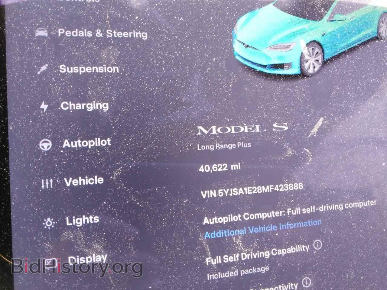2021 TESLA MODEL S - VIN: 5YJSA1E28MF423888 - Photo 9
