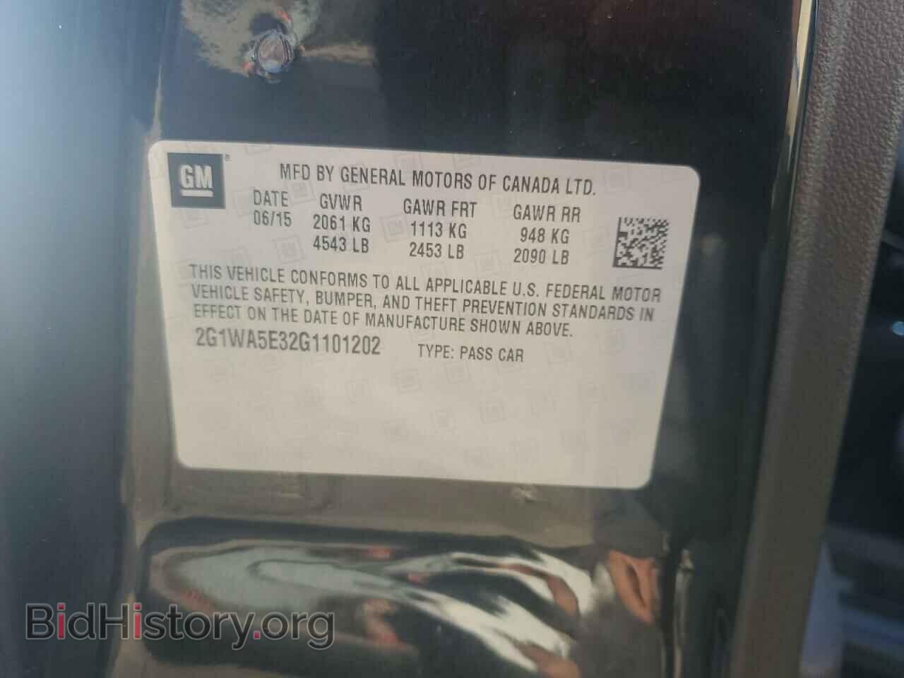 2016 CHEVROLET IMPALA - VIN: 2G1WA5E32G1101202 - Фото 12