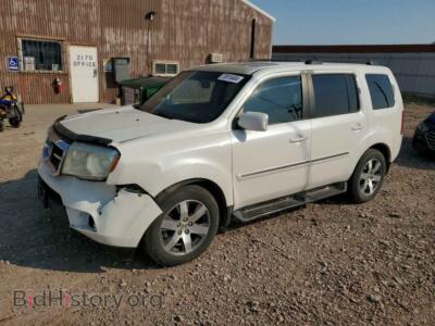 2013 Honda PILOT TOURING, white — VIN 5FNYF4H93DB052922, Copart